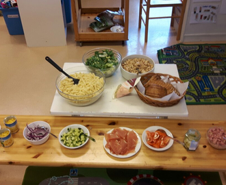 Salat bord i barnehagen