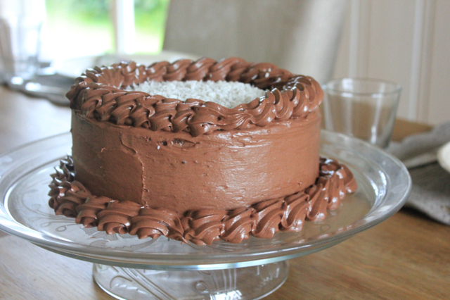 Sjokoladekake med vaniljekrem