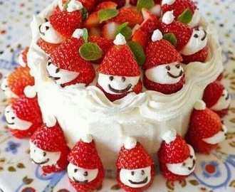 Den fineste julekaken - nisse jordbær kake!