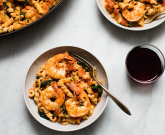 Creamy, Spicy Shrimp and Spinach Pasta | Tried & True Recipes