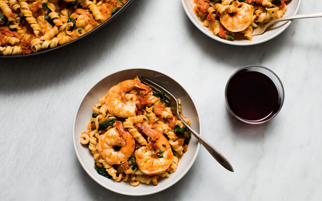 Creamy, Spicy Shrimp and Spinach Pasta | Tried & True Recipes