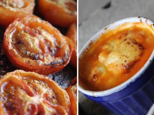 Gratinert Tomatsuppe med bakte tomater...