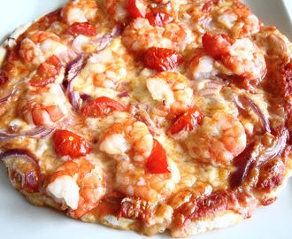 Pizza Med Scampi