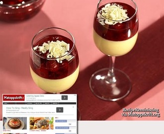 Almond Kernel Pudding With Red Sauce / Mandelkjernepudding Med Rød Saus