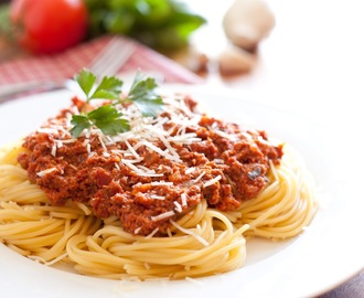Vi lager babymat: Spaghetti (fra 7-8 mnd)