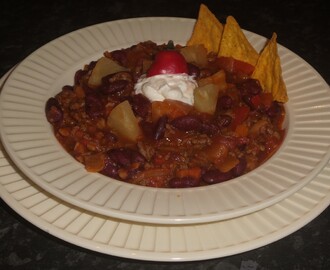 Chili con carne med ananas