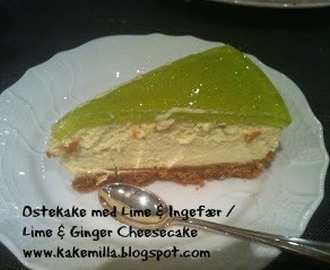 Ostekake med Lime & Ingefær / Lime & Ginger Cheesecake
