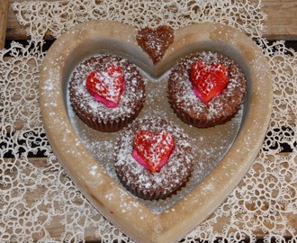 Valentines sjokoladecupcakes