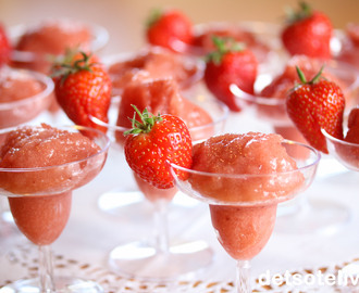 Strawberry Champagne Sorbet