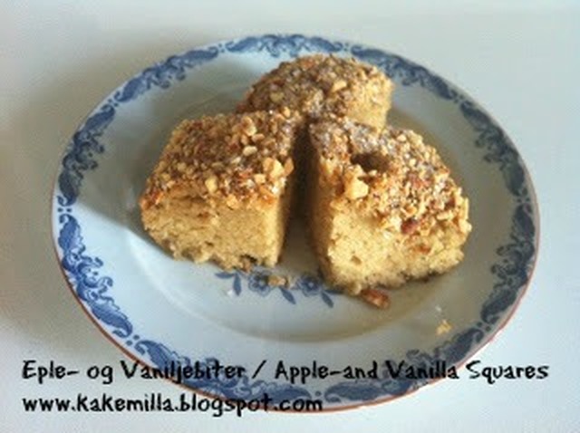 Eple- og Vaniljebiter / Apple-and Vanilla Squares