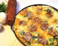 Frittata med pepparsalami och ramslök