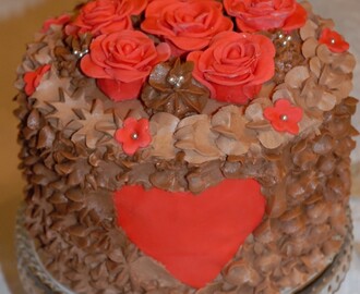 Sjokolade og rose kake