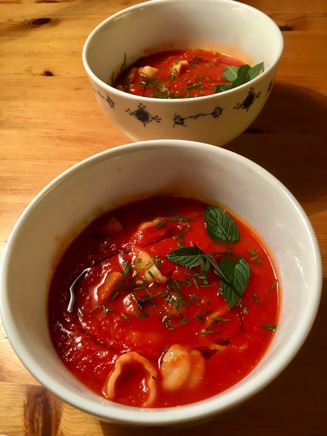 Tomatsuppe med friske tomater
