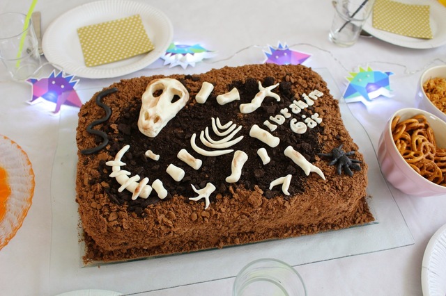 Dinosaur kake og bursdag