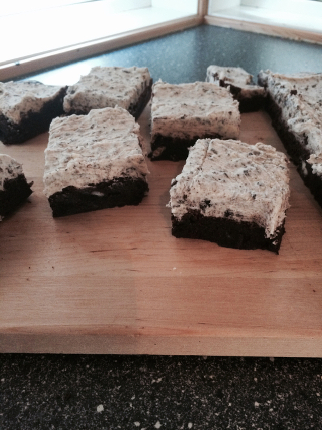 oreo brownies med frosting