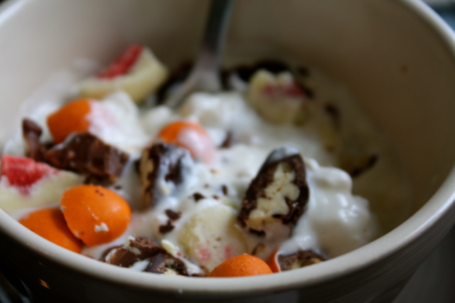 Cottage cheese and vanilla breakfast