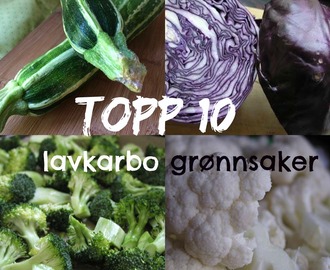 Topp 10 lavkarbo grønnsaker