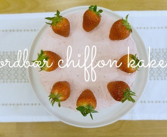 Jordbær chiffon kake