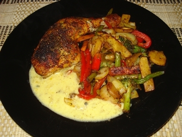 Kyllinglår med wok og eksotisk mangosaus