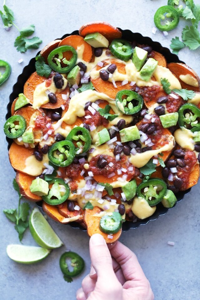 Best ever vegan sweet potato nachos