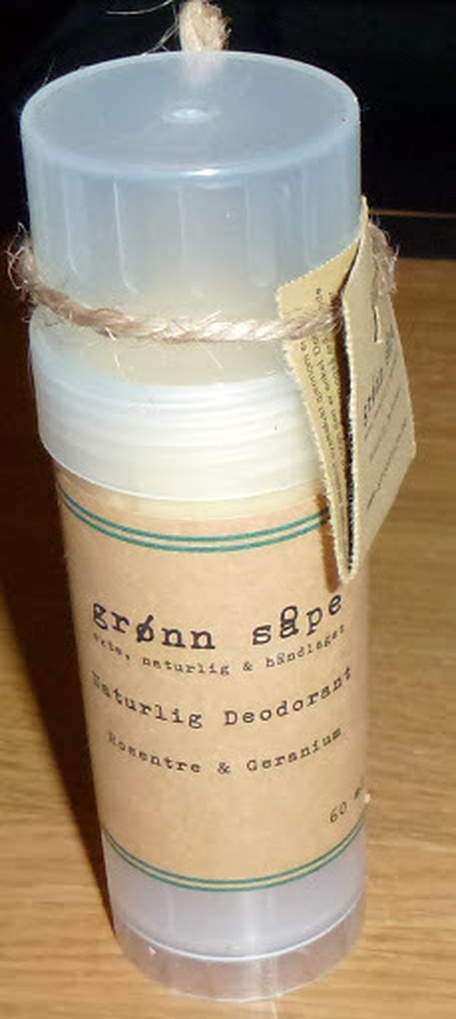 Grønn såpe: Naturlig deodorant (Rosentre og Geranium)