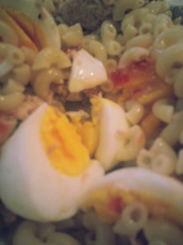 Power food: tunfisksalat m/pasta og egg!