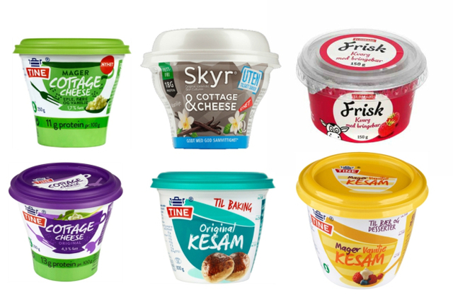 Hva er forskjellen på kesam og cottage cheese, og rømme og creme fraiche?