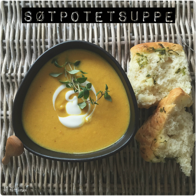 Søtpotetsuppe - Oppskrift