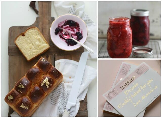 Freshly baked brioche & hjemmelaget syltetøy