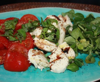 Tomat og mozzarella ost salat