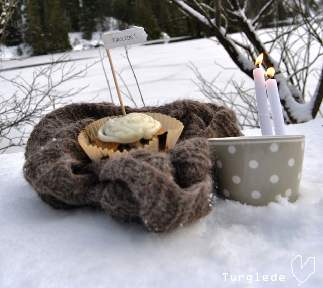Tur, snø og muffins.