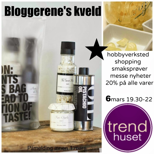 DU er invitert  til  Bloggerene's kveld på Trendhuset