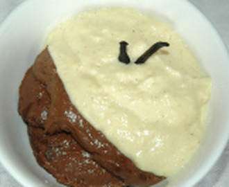 Lavkarbo: Rågod sjokoladepudding med vaniljesaus