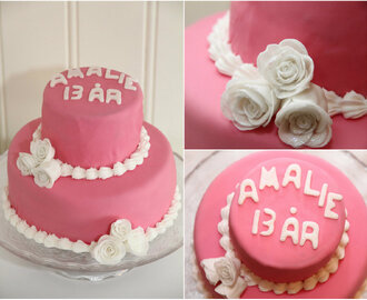 Amalies rosa bursdagskake