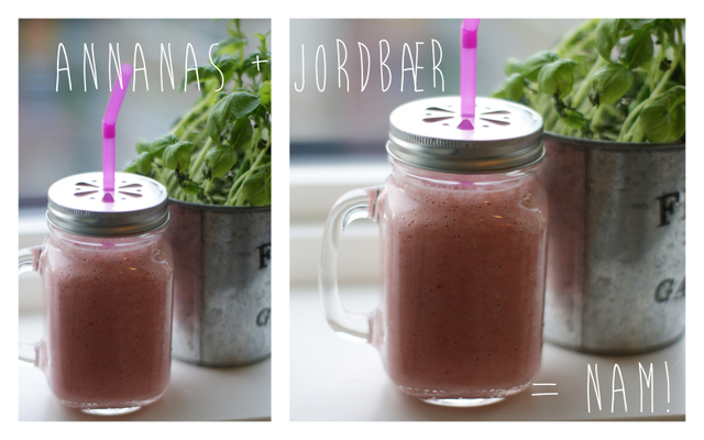 Ukas smoothie: Annanas + jordbær