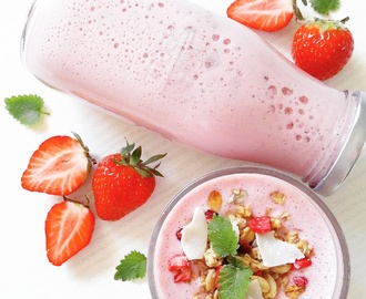 Jordbær og vanilje protein smoothie