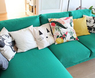 Our new and very green sofa
