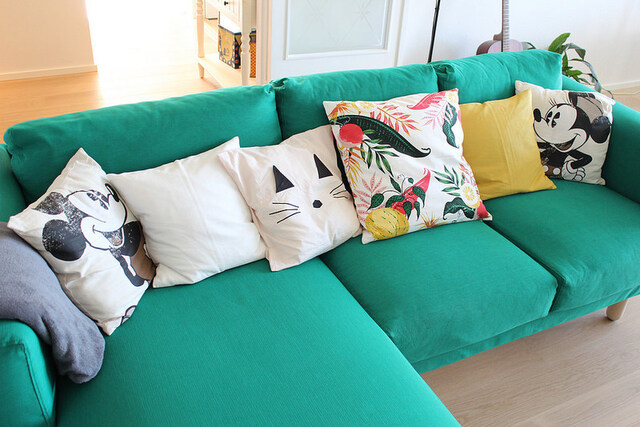 Our new and very green sofa