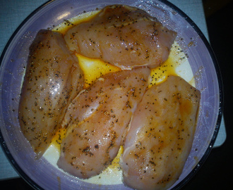 Baconsurret kyllingfilet og potetmos!