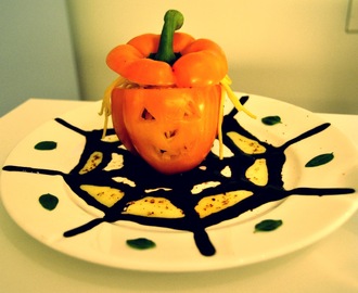 Halloweenpasta med gresskarpurè