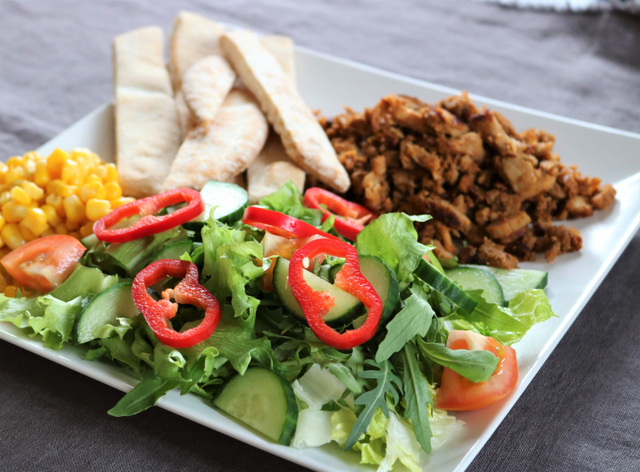 Salat med tacokylling & glutenfri pita