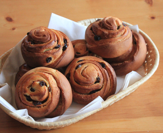 Kanelsnurrer med rosiner