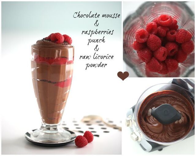 Silky smooth chocolate mousse & raspberry punch