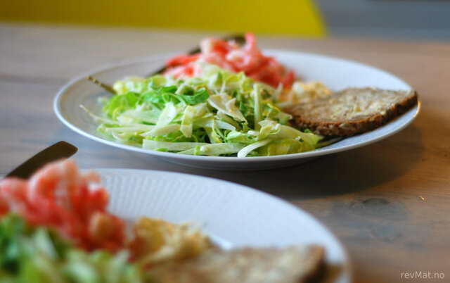 Sommerlig fennikelsalat med reker