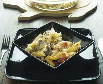Grateng med pasta og kjøttdeig