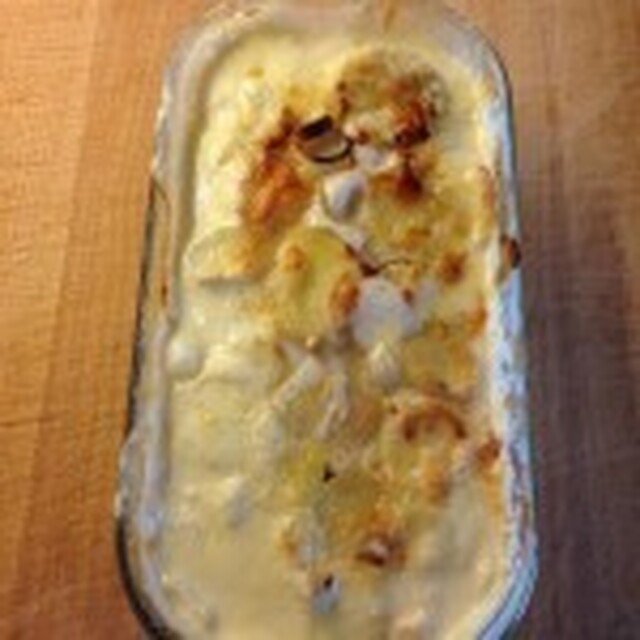 Ostegratinerte poteter med sjalottløk og parmesan