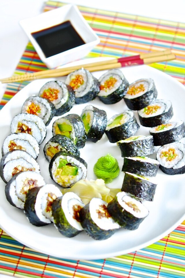 3 typer vegansk sushi