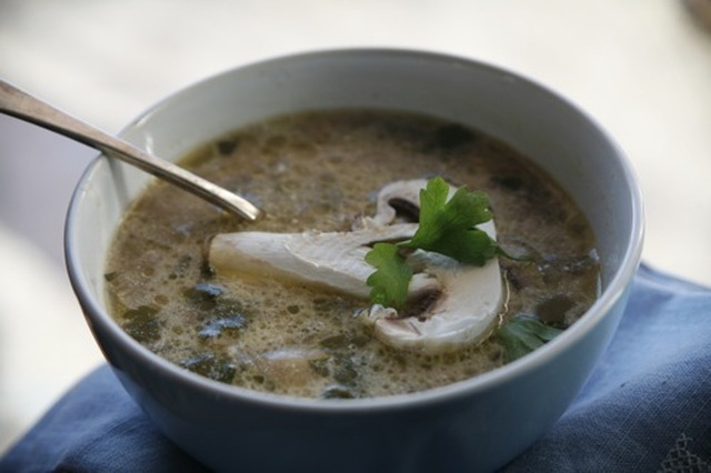 Hjemmelaget champignonsuppe