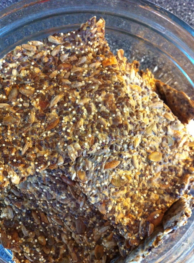 Low carb crisp bread, gluten free and dairy free