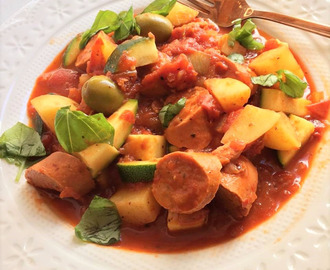 Spanish style – vegetar chorizo og potet gryte <3